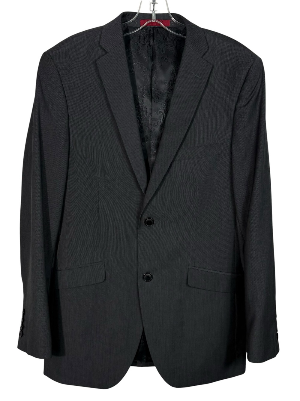 Adolfo High Twist Super Deluxe Charcoal Gray Single Breasted Sport Coat Blazer
